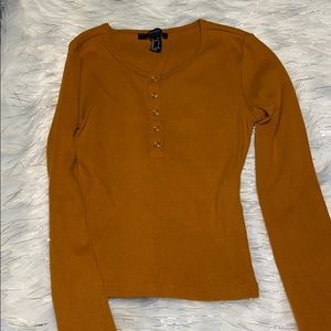 mustard long sleeve top